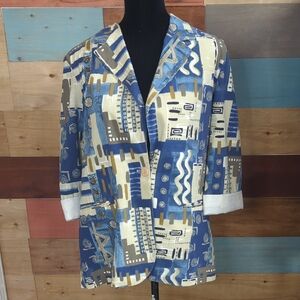 Toni Garment Abstract Pattern Blazer